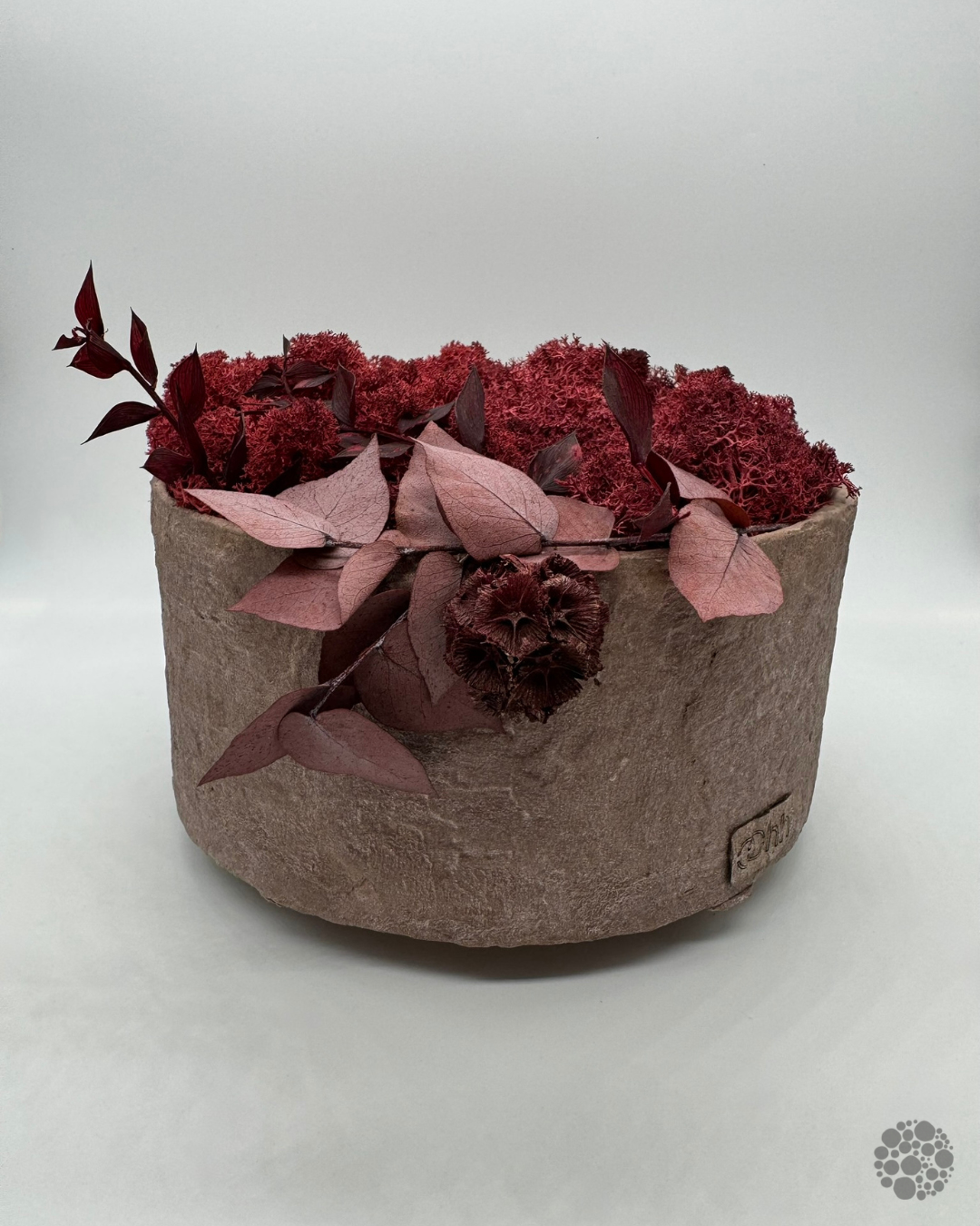 EUCA BERRY – Vaso con lichene ed eucalipto – Edizione oohh