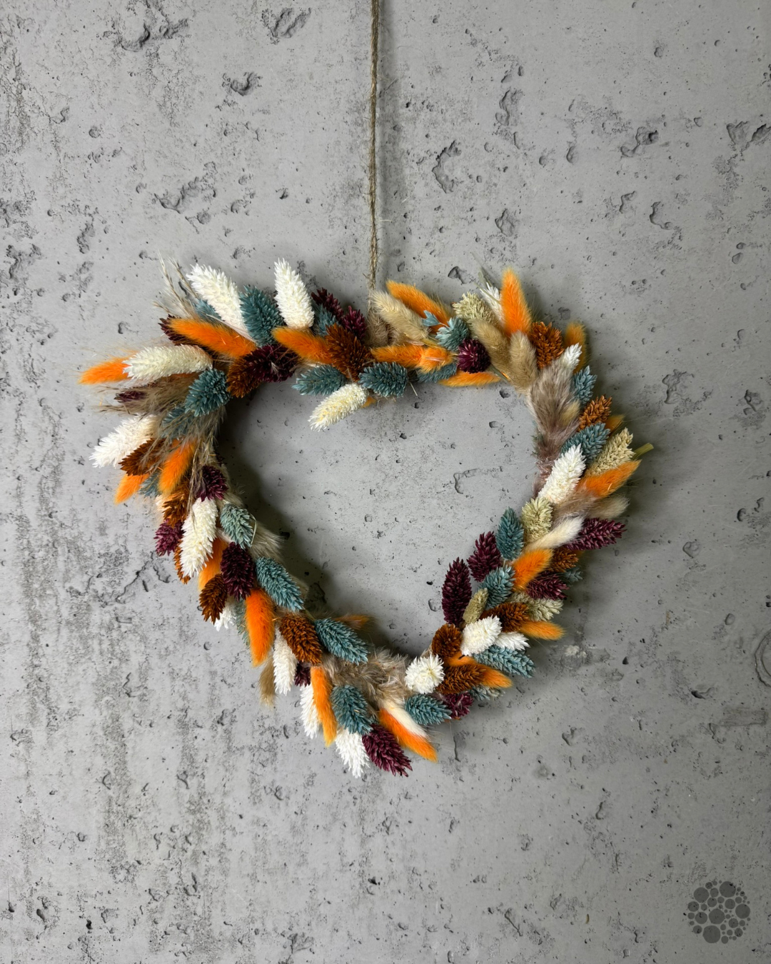 AMBER HEART – Cuore di fiori secchi